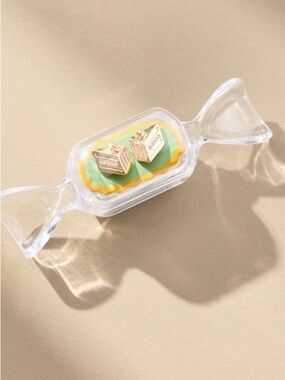 NWT Anthropologie Pie Icon Stud Earrings